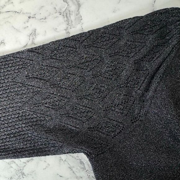 Anthropologie Woven Sleeve Two-Fer Sweater L - Picture 7 of 9